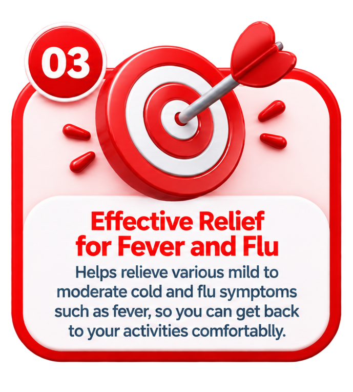 Effective relief for fever and flu