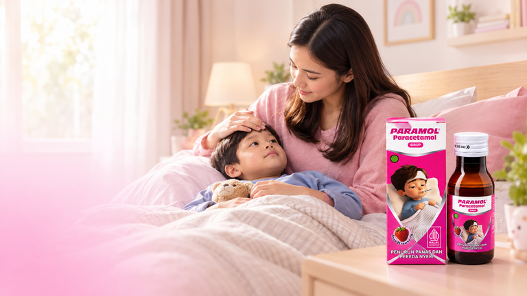 Caring Mother and Paramol Syrup