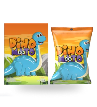 Dua kemasan sachet Dino Mato