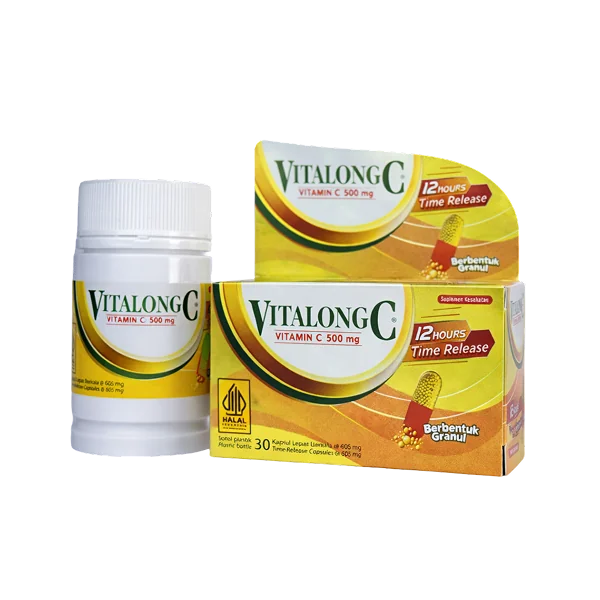Botol dan dus Vitalong C vitamin C 500 mg
