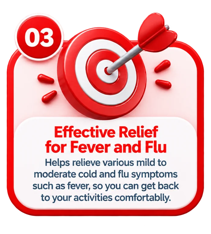 Effective relief for fever and flu